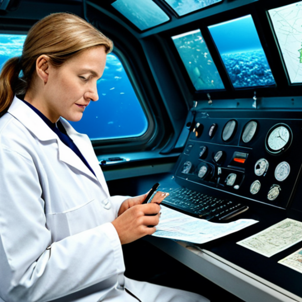 **

A marine biologist in a lab coat, analyzing data from a deep-sea submersible. The background shows various oceanographic instruments and maps. "Safe for work," "appropriate content," "fully clothed," "professional," "perfect anatomy," "natural proportions," "high quality."

**