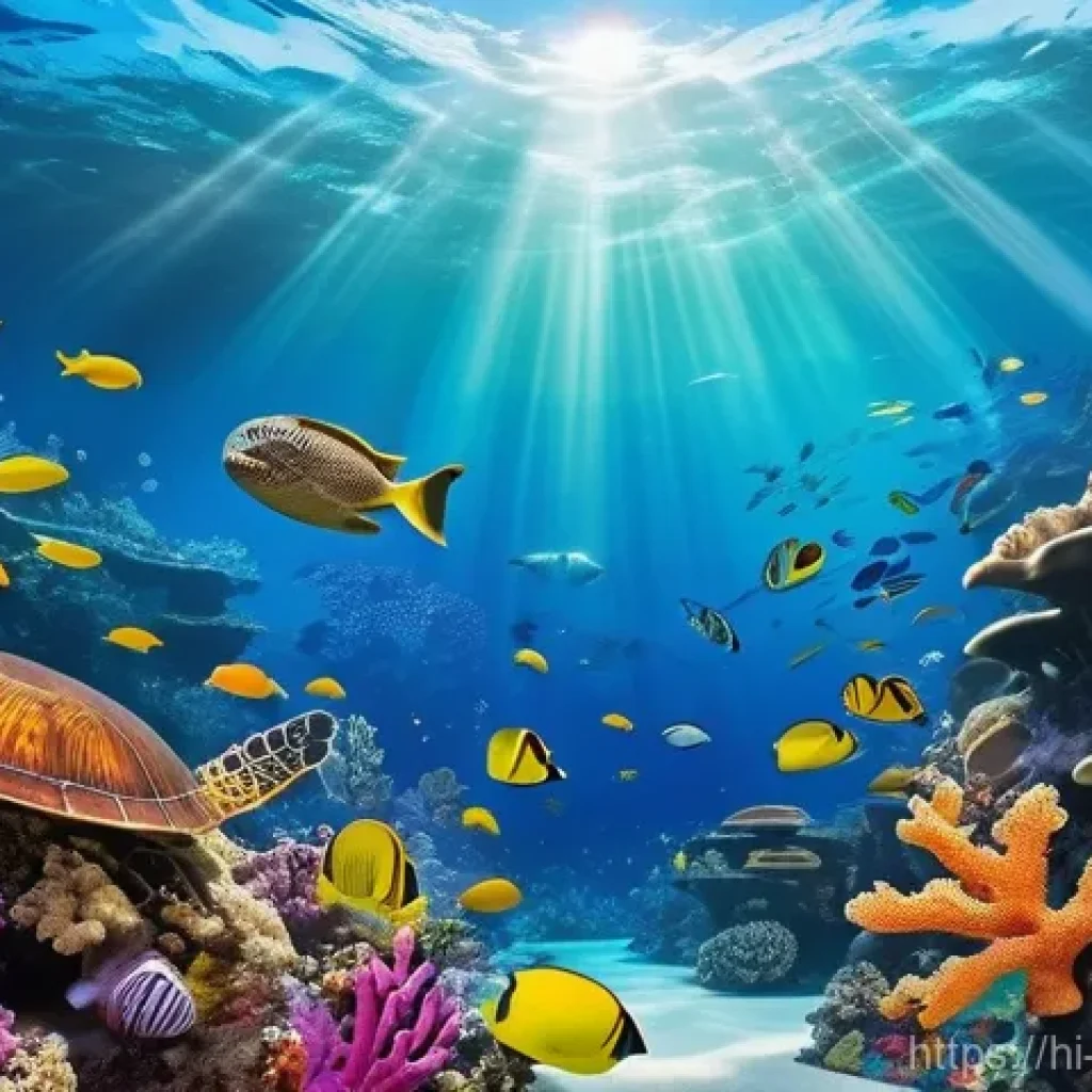 해양 생물군집 - **"A vibrant and enchanting underwater scene capturing the mystical beauty of deep-sea life. Focus o...