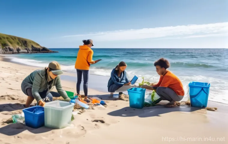 해양 생물군집 - **"A thought-provoking image depicting the impact of ocean pollution. The scene shows clear ocean wa...