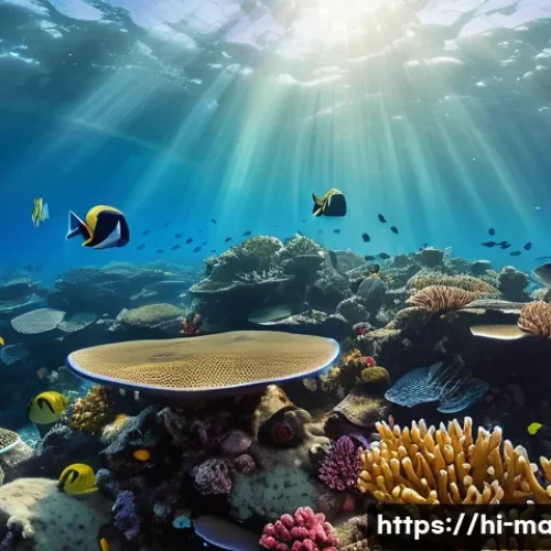 해양 생태계 보존 - A vibrant underwater scene showcasing the rich biodiversity of the Indian Ocean near the Indian coas...