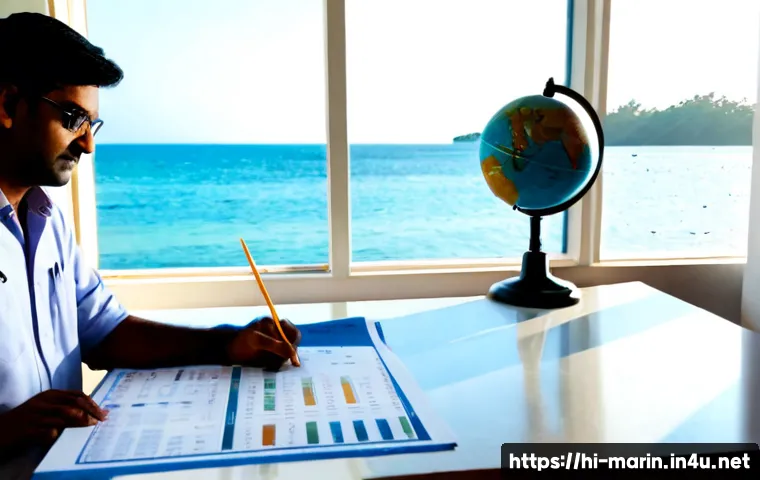 해양학 교수 추천 논문 - Photorealistic Indian oceanography professor in a bright coastal university laboratory, thoughtfully...